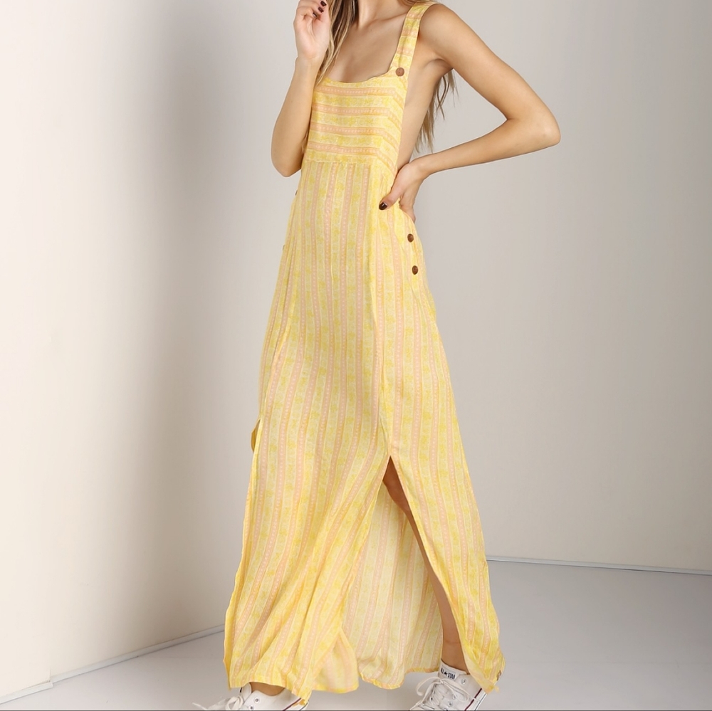 yellow & orange maxi dress, xs/2